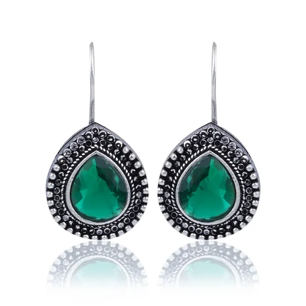 Oxidised_Teardrop_Pendant_Necklace_Set_with_Matching_Drop_Earrings