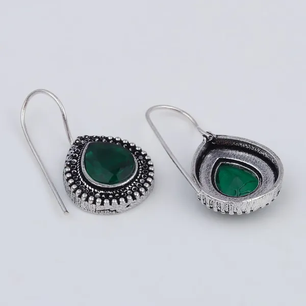 Oxidised_Teardrop_Pendant_Necklace_Set_With_Matching_Drop_Earrings