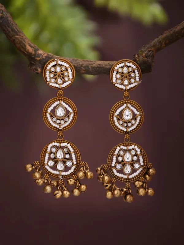 Antique_Gold_Drop_Earrings_with_Ghungroo_Charm