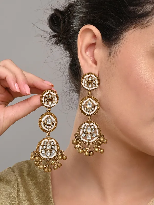 Antique_Gold_Drop_Earrings_with_Ghungroo_Charm