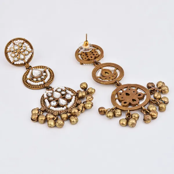 Antique_Gold_Drop_Earrings_with_Ghungroo_Charm