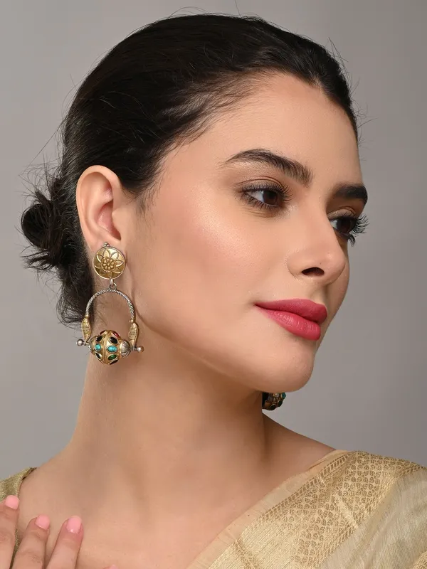 Dual_Tone_Brass_Globe_Hoop_Earrings