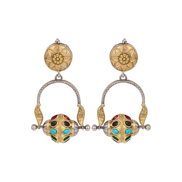 Dual_Tone_Brass_Globe_Hoop_Earrings