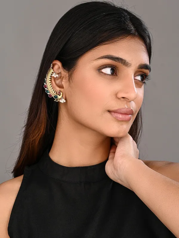 Peacock_Crescent_Earrings