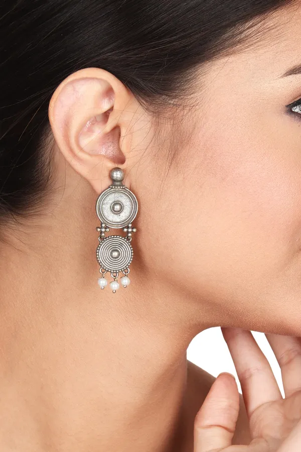 Antique_Layered_Circle_Drop_Earrings