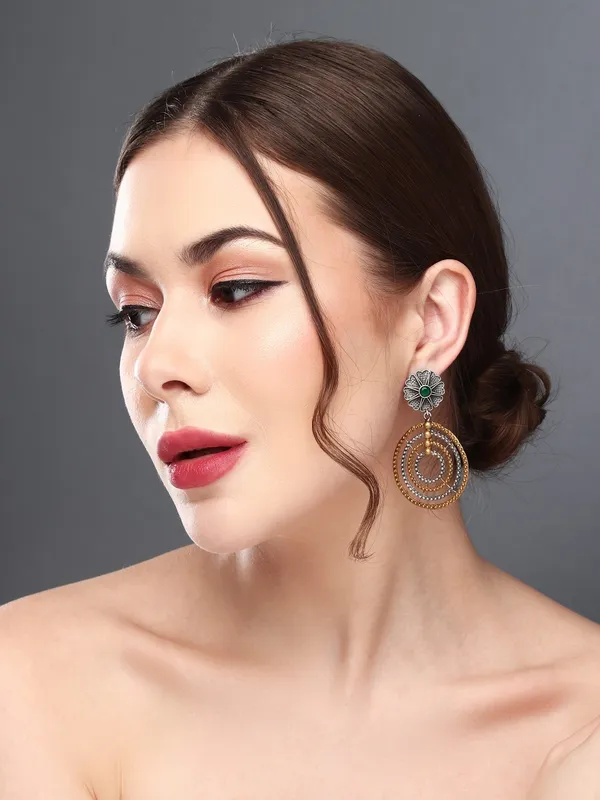 Dual-Tone_concentric_Circle_Drop_Earrings