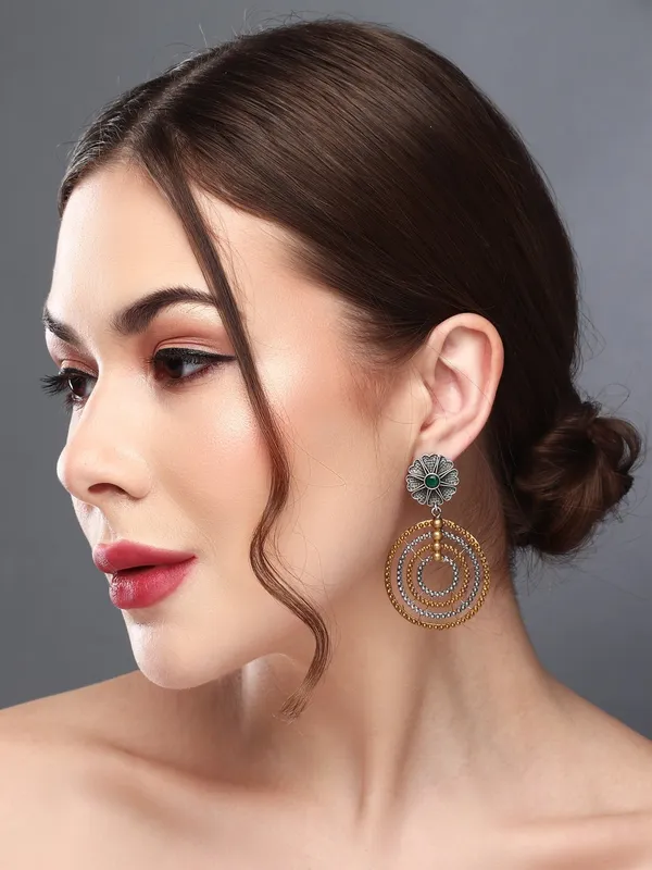 Dual-Tone_concentric_Circle_Drop_Earrings