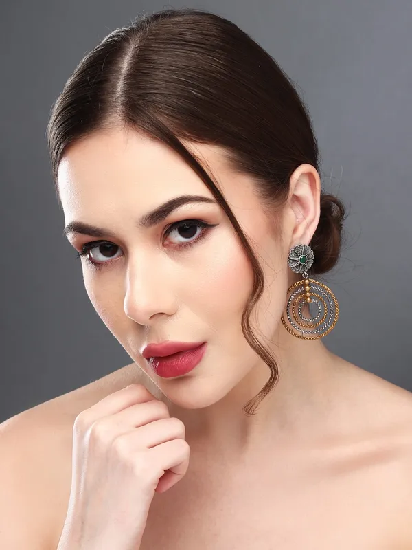 Dual-Tone_concentric_Circle_Drop_Earrings