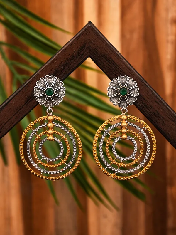 Dual_Tone_Concentric_Circle_Drop_Earrings