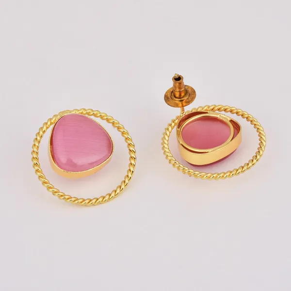 Gold_Plated_Stone_Hoop_Stud_Earrings