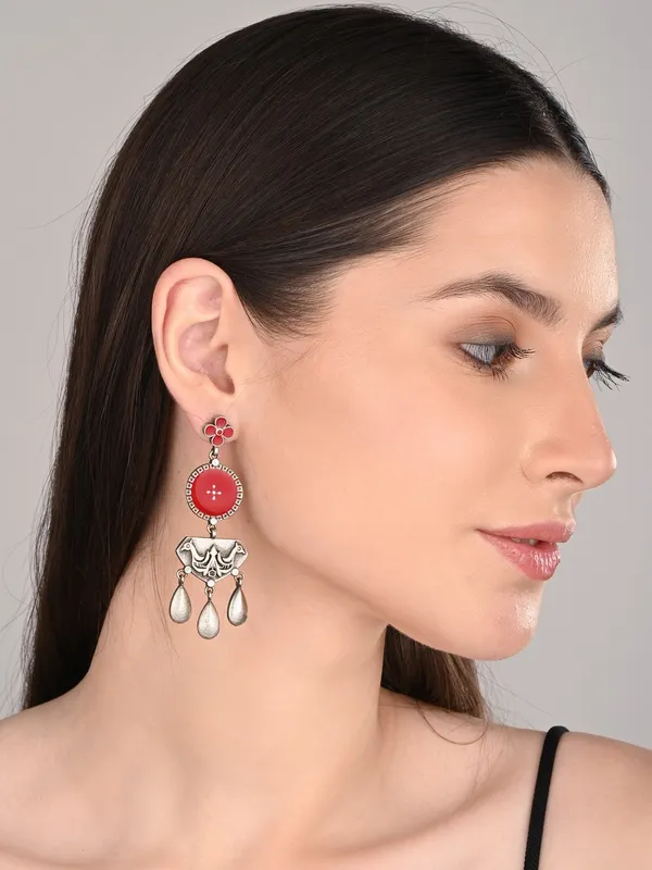 Handpainted_Camel_drop_earring