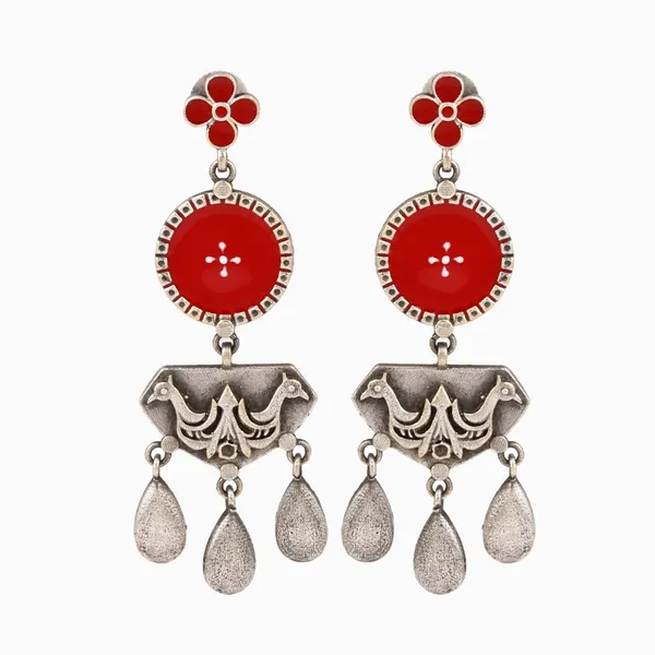 Handpainted_Camel_drop_earring