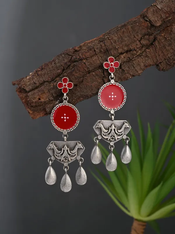 Handpainted_Camel_drop_earring