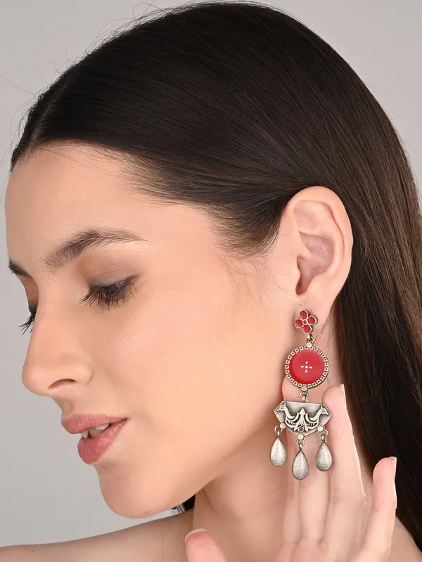 Handpainted_Camel_drop_earring