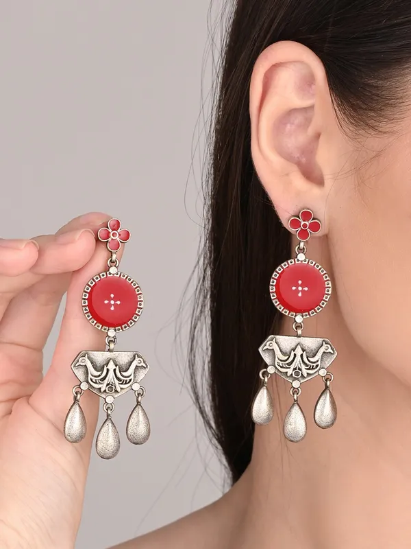 Handpainted_Camel_drop_earring