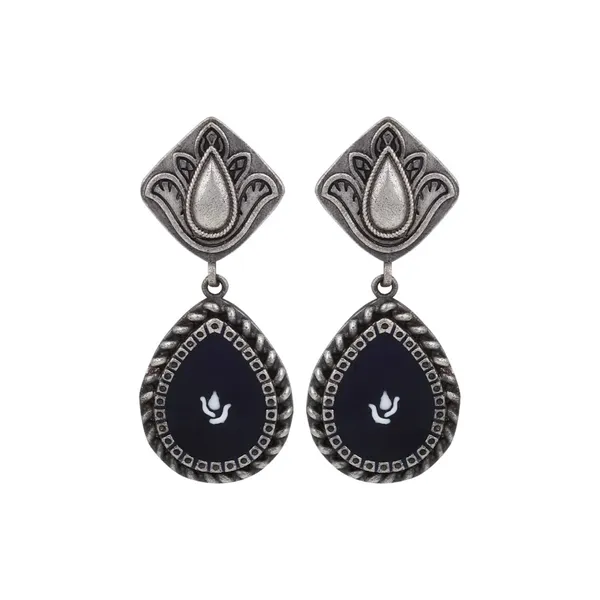 Hand_painted_pear_shaped_drop_earring