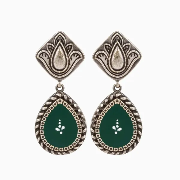 Hand_painted_pear_shaped_drop_earring