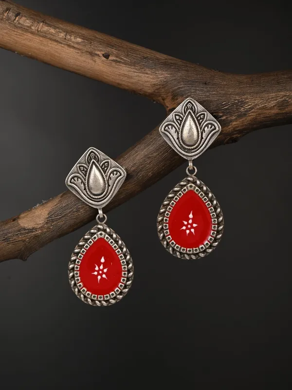 Hand_Painted_Pear_Shaped_Drop_Earring