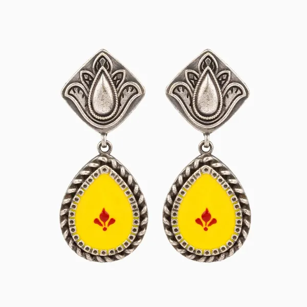 Hand_Painted_Pear_Shaped_Drop_Earring