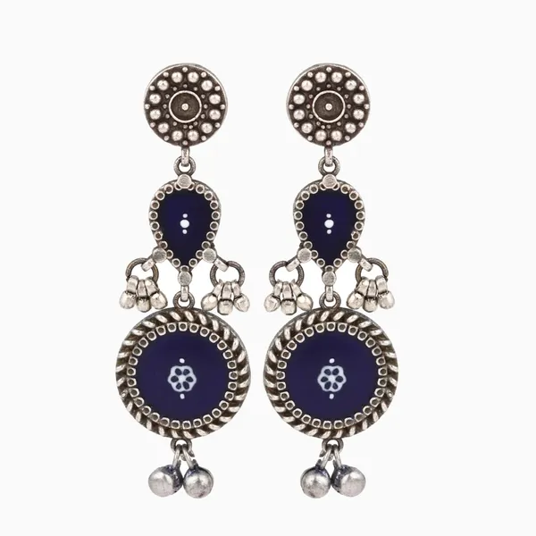 Hand-Painted_circular_Drop_Earrings