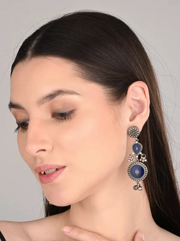 Hand-Painted_circular_Drop_Earrings