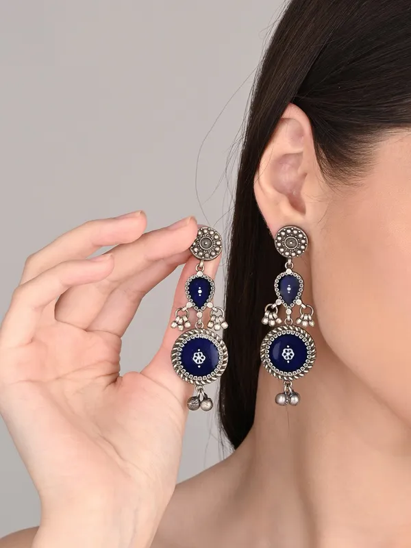 Hand-Painted_circular_Drop_Earrings
