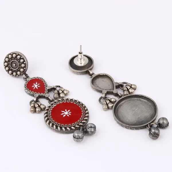 Hand-Painted_circular_Drop_Earrings