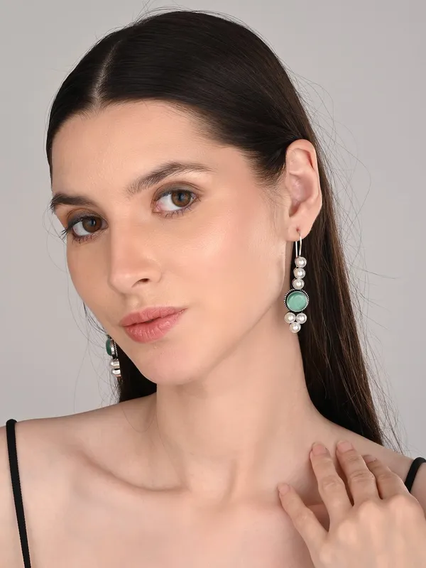 Pearl_&_Stone_drop_earring