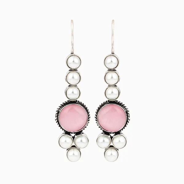 Pearl_&_Stone_drop_earring