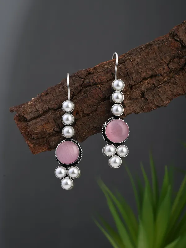 Pearl_&_Stone_Drop_Earring
