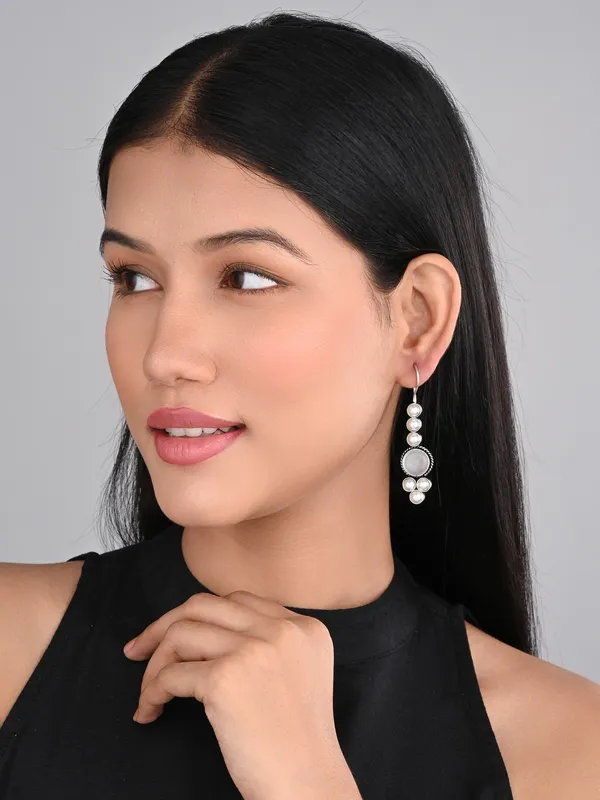 Pearl_&_Stone_drop_earring