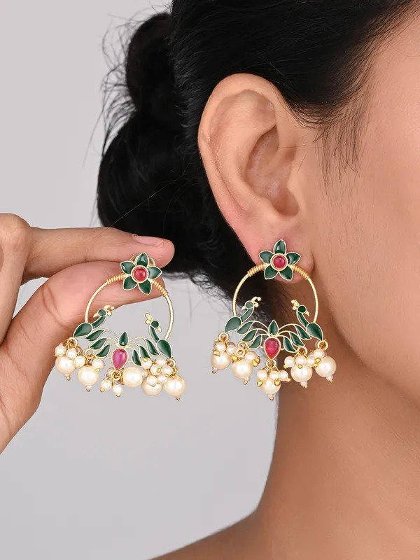 Gold-Plated_Chandbali_Earrings_with_AD_Stones_&_Meenakari