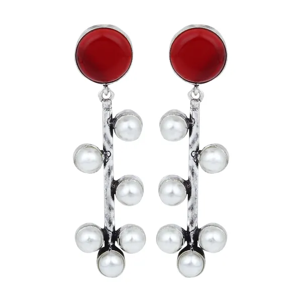 Stone_&_pearl_drop_earring