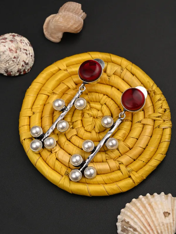 Stone_&_Pearl_Drop_Earring