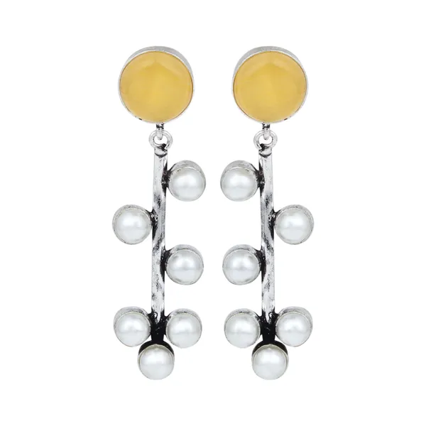 Stone_&_pearl_drop_earring