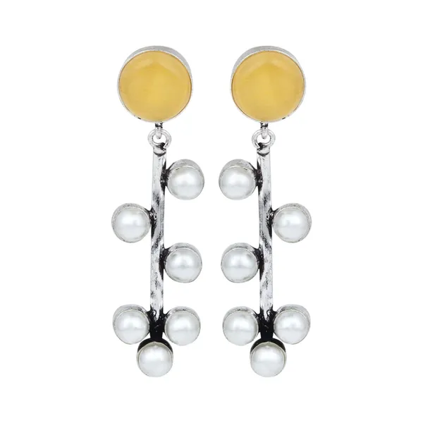 Stone_&_pearl_drop_earring