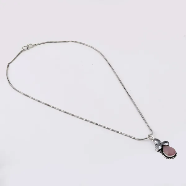 Silver_Oxydised_Delicate_AD_stone_Pendant_Set