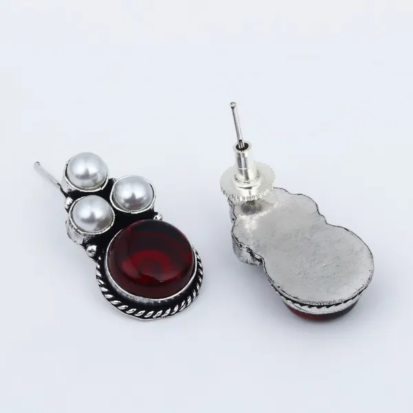 Silver_Oxidised_finish_Pearl_&_Stone__pendant_Set_Blue