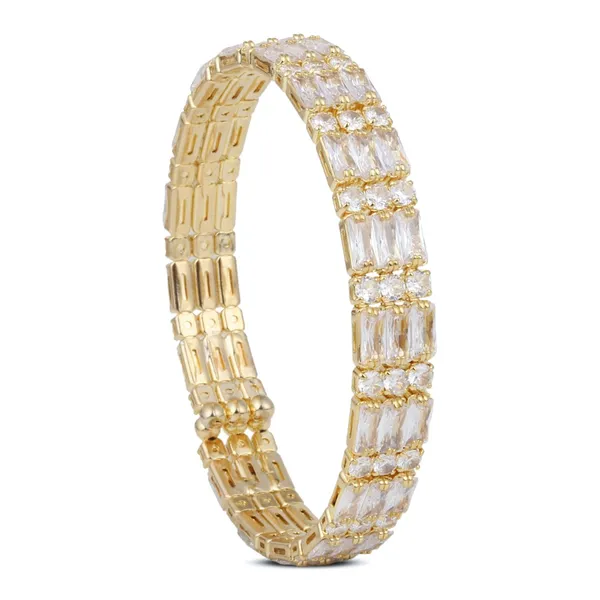 Elegant_Gold_Tone_Cz_Tennis_Bangle_Bracelet