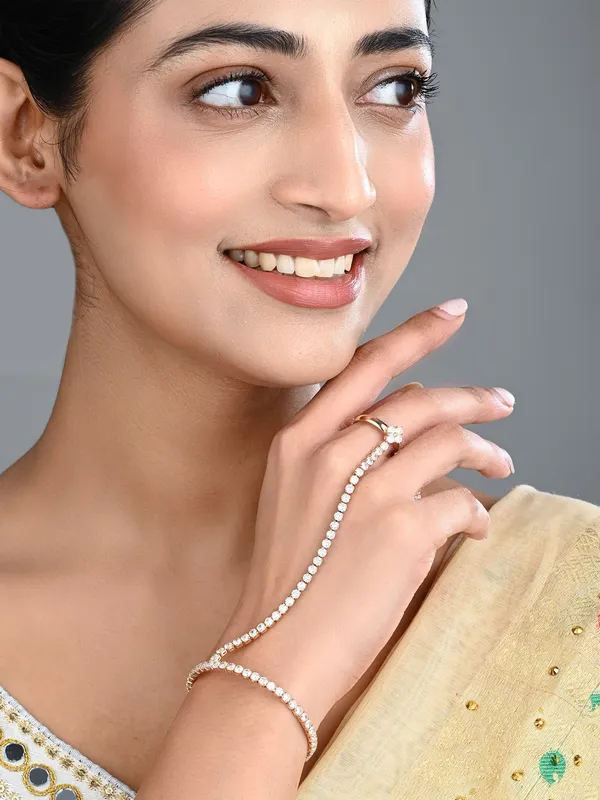 Elegant_Gold_Tone_Cz_Tennis_Bangle_Bracelet