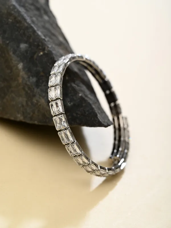 Elegant_Silver-Tone_CZ_Tennis_Bangle_Bracelet