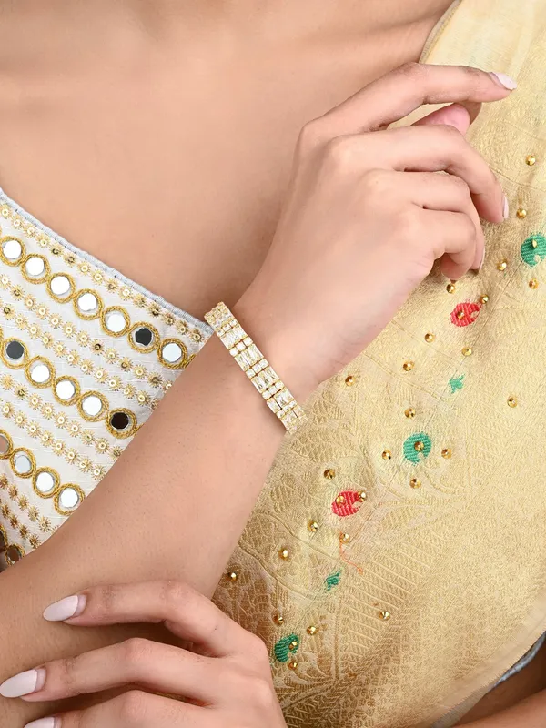 Elegant_Gold-Tone_CZ_Tennis_Bangle_Bracelet