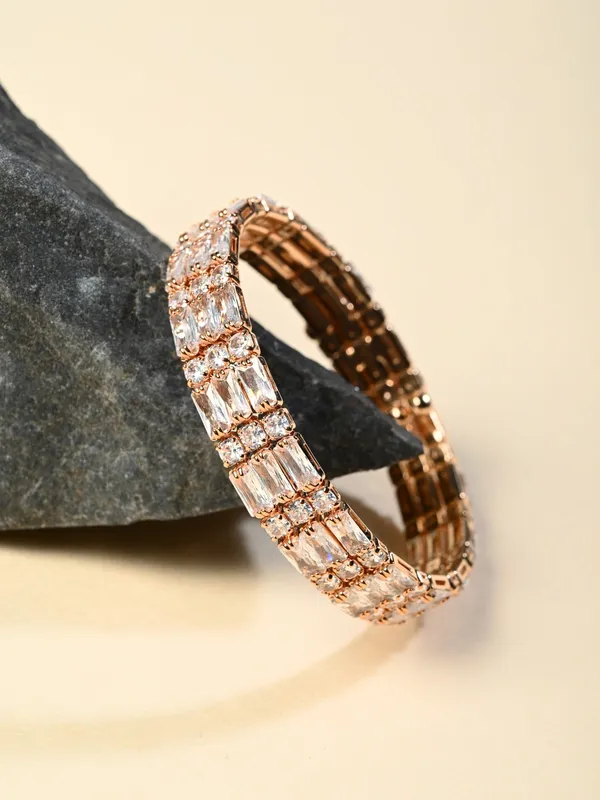 Elegant_Gold_Tone_Cz_Tennis_Bangle_Bracelet