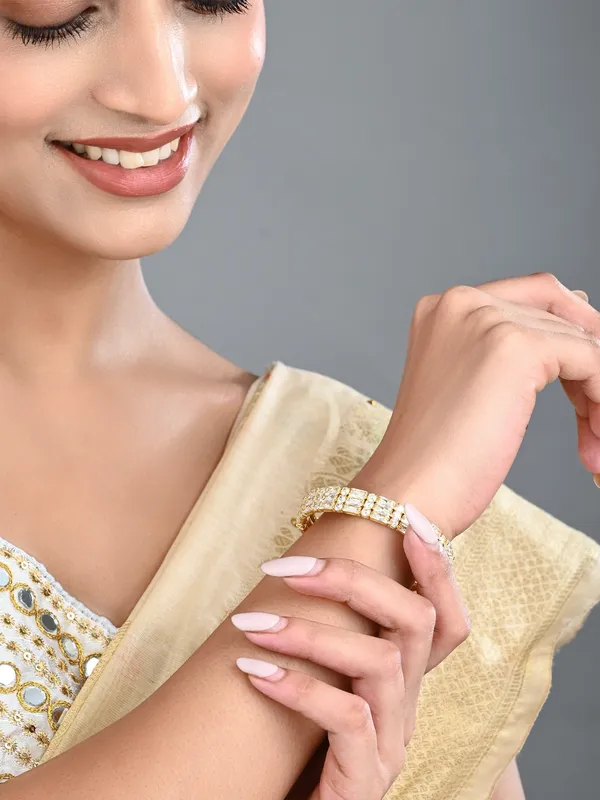Elegant_Gold_Tone_Cz_Tennis_Bangle_Bracelet
