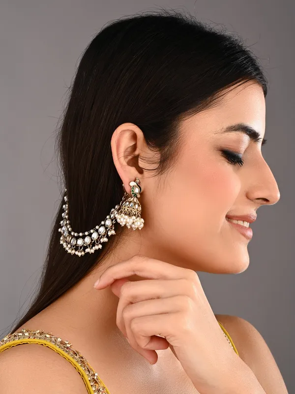 Kundan_&_Beads_double_layered_ear_chains