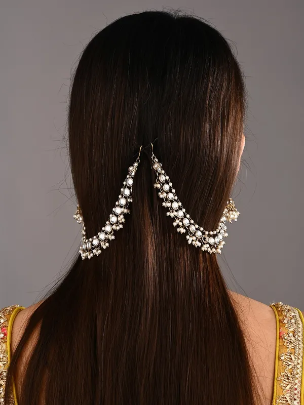 Kundan_&_Beads_double_layered_ear_chains