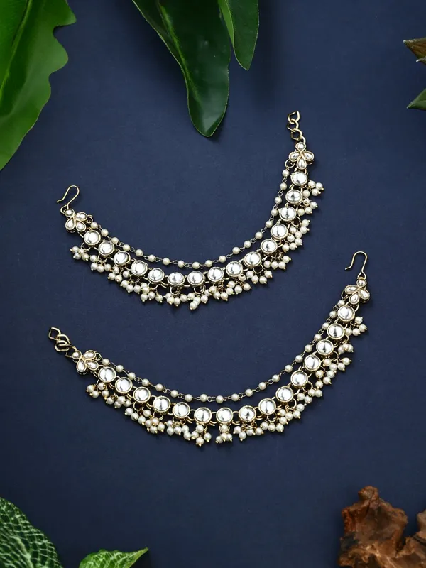 Kundan_&_Beads_Double_Layered_Ear_Chains