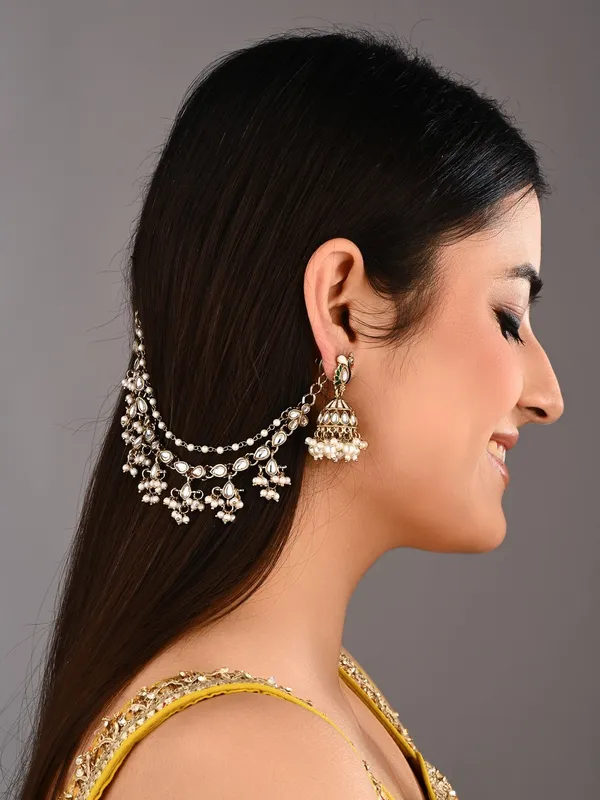 Kundan_&_Beads_double_layered_ear_chains