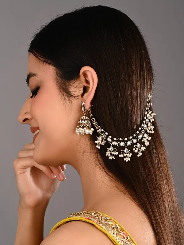 Kundan_&_Beads_double_layered_ear_chains