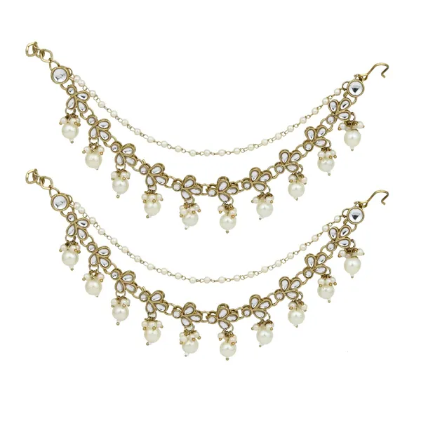 Kundan_&_Beads_double_layered_ear_chains_with_pearl_cluster